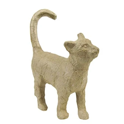 Afbeelding van Décopatch Kleine kat Papieren voorwerp om te versieren 11 x 3,5 12 cm Versier met papier &amp; PaperPatch Lijm, pailletten, Schilderijen Ref AP583O