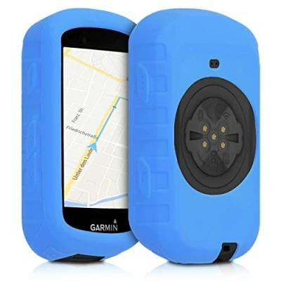 Afbeelding van kwmobile hoes geschikt voor Garmin Edge 530 Siliconen beschermhoes fietsnavigatie blauw