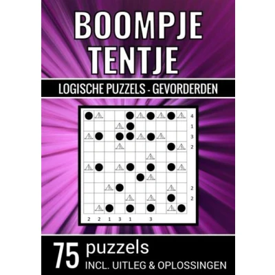 Image de Boompje Tentje Logische Puzzels Gevorderden 75 Puzzels, Incl. Uitleg &amp; Oplossingen