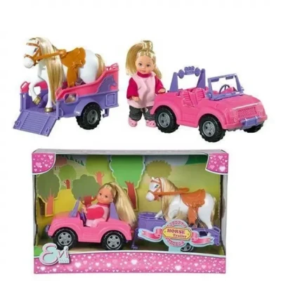 Afbeelding van Evi Love Jeep met Paardenaanhanger Pop