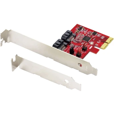 Afbeelding van Renkforce RF 4679590 2 poorten RAID controller PCIe x4 Geschikt voor: SATA SSD Incl. Low Profile slotplaat