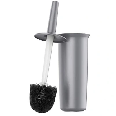 Afbeelding van toiletborstel met houder, voor badkamer, reiniging, Toiletborstelset, Grijs, 1 pak