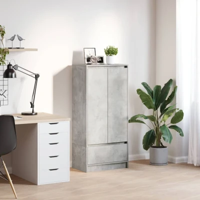 Afbeelding van vidaXL Kast met lade 55,5x34x119,5 cm spaanplaat betongrijs