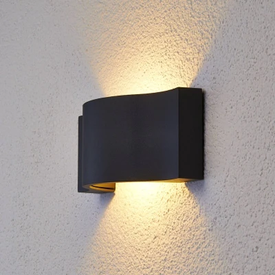 Afbeelding van LED buitenwandlamp Jace, grafiet