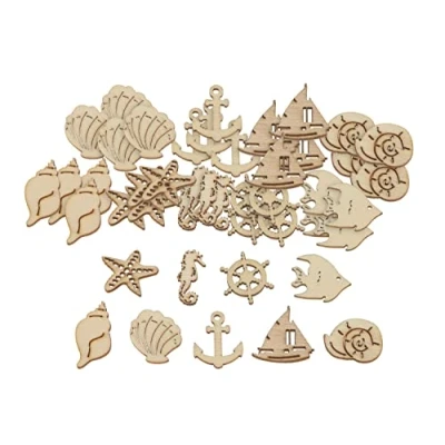 Image de Formes en bois Bare Basics Nautique 2 cm 45 pcs