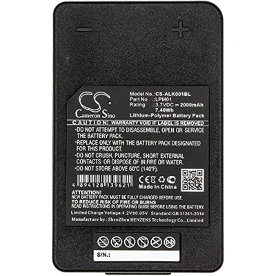 Afbeelding van CS ALK001BL batterijen, 2000 mAh, compatibel met [Autec] LK NEO vervangt LPM01, voor LPM01LI, R0BATT00E10A0