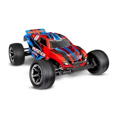 Afbeelding van Traxxas Rustler 2wd HD met batterij en USB C lader Rood