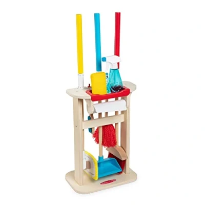 Afbeelding van Melissa &amp; Doug Houten speelgoed schoonmaakset Spin Span (11 delig)