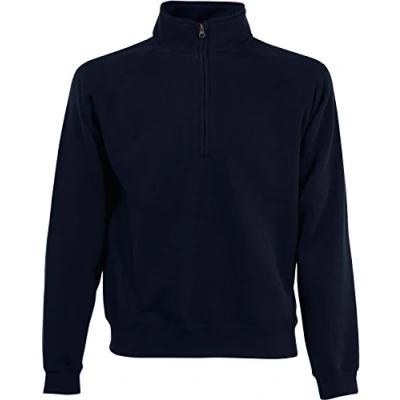 Afbeelding van Fruit of the Loom Sweatshirt met kraag en ritssluiting trainingspak voor heren, Blauw (Deep Navy 202)
