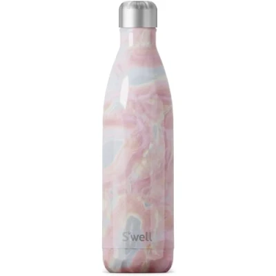 Afbeelding van S&#039;well Stainless Steel Reusable Water Bottle, 750ml, Geode Rose, Drievoudig geïsoleerde en lekvrije drinkfles voor warme koude dranken tot 48 uur koud/24 heet