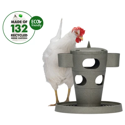 Afbeelding van Beeztees Snacktoren Kippenspeeltje 30x30x32.5 cm Grijs Groen