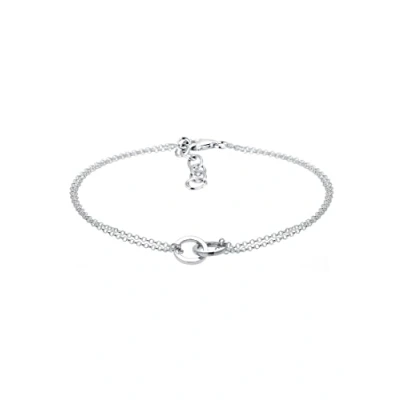 Afbeelding van Elli Kreis Trend Verbundenheit Armband, Dames, Maat: 17, Silber