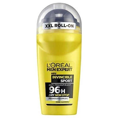 Afbeelding van L&#039;Oreal Men Expert Deo Roll On Invincible Man, 96H bescherming sport deodorant voor mannen, droge controle en lichaamsgeur, 6 x 50 ml