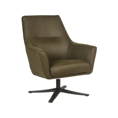 Afbeelding van LABEL51 Fauteuil Tod Legergroen Microvezel
