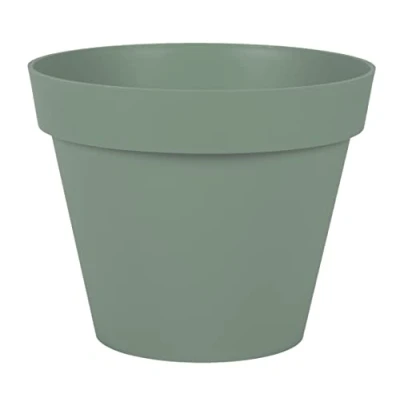 Image de EDA Pot de Fleur Rond Toscane Ø 30 cm Volume 10 L 29,5 x H.24 Vert Laurier