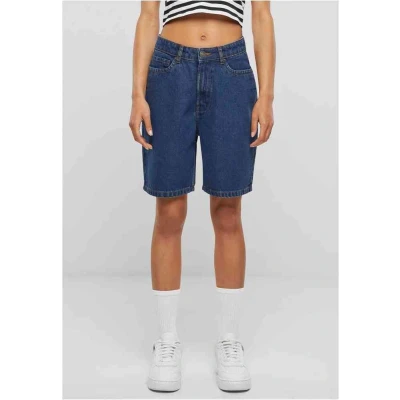 Afbeelding van Urban Classics Bermuda Jeansshort, Dames, Maat: W36, Mid indigo washed