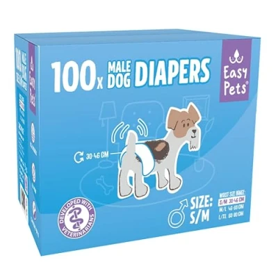 Afbeelding van Easypets Hondenluier Reu S/M (100 STUKS)