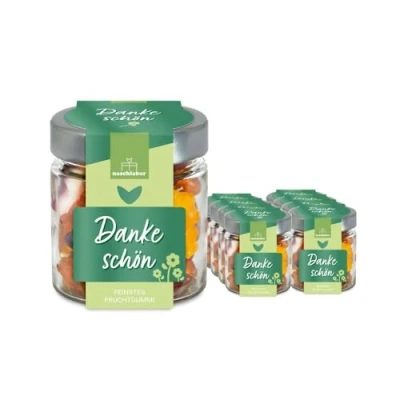 Afbeelding van Fruitbedanksnoepjes De kleine &quot;dankjewel&quot; voor vrouwen, mannen, familie, vrienden, buren of collega&#039;s Bedankt het zeggen snoepje in pot