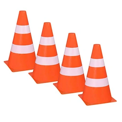 Afbeelding van Idena 40085 Pylons, 4 stuks, 24 x 13,5 cm, kunststof circulatiebescherming, voor sport, vrije tijd, slalom, enz.