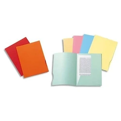 Afbeelding van EXACOMPTA Verpakking met 50 mappen 2 kleppen SUPER 250 in karton 210 g, verschillende kleuren