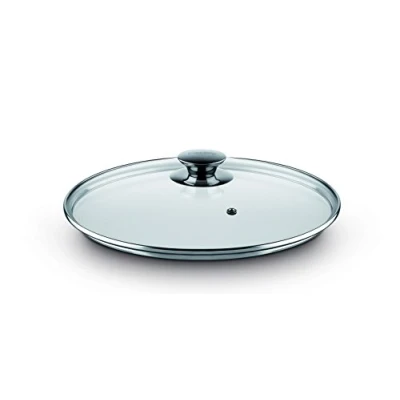 Afbeelding van Castey Glazen deksel met siliconen ring en roestvrijstalen knop 30 cm