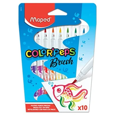 Image de Maped Feutres COLOR&#039;PEPS Brush, étui en carton de 12