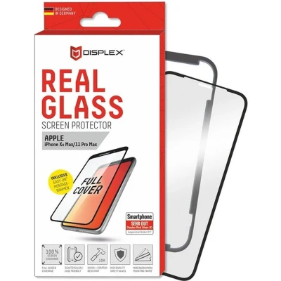 Afbeelding van Displex Real Glass 3D + Frame screenprotector voor iPhone X XS en 11 Pro transparant