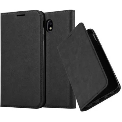 Afbeelding van Cadorabo Hoesje geschikt voor Samsung Galaxy J7 2017 in ZWARTE NACHT Beschermhoes met magnetische sluiting, standfunctie en kaartvakje Book Case Cover Etui