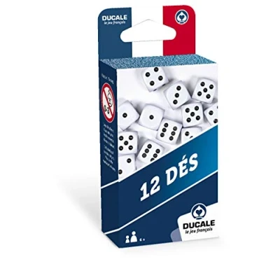 Afbeelding van Set van 12 dobbelstenen 18 mm Dobbelspel Reisspel