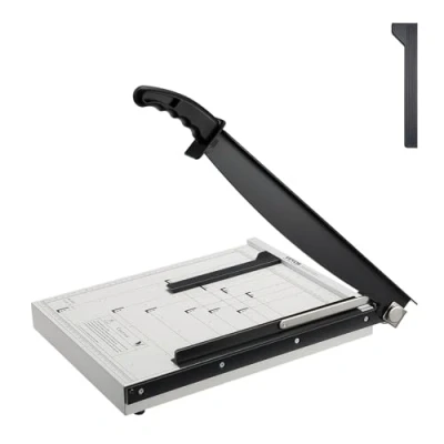 Image de VEVOR Massicot A3 Coupe Papier Capacité 16 Feuilles à la Fois Guillotine Largeur de 38,1 cm Cisaille avec Dispositif Sécurité Précise pour Bureau Imprimerie École Studio