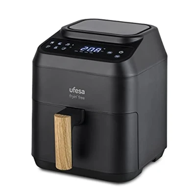 Afbeelding van Ufesa AF2850 Fryin&#039; Free Friteuse zonder olie, Air Fryer, 6 programma&#039;s, 1200 W, 2,8 l, touchscreen, timer, temperatuur 80 C 200 C, BPA vrij, container en dienblad met antiaanbaklaag