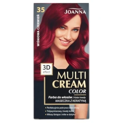 Afbeelding van Joanna Multi Cream Color Hair Dye 35 Cherry Red