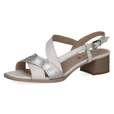 Afbeelding van Caprice Sandalen, Dames, Maat: 39, White comb Leer