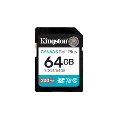 Image de Kingston Canvas Go! Plus Carte mémoire flash 64 Go Video Class V30 / UHS I U3 Class10 SDXC