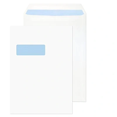 Image de Blake Purely Everyday 12892/50 PR Lot de 50 enveloppes auto adhésives avec fenêtre Blanc Format C4 324 x 229 mm 90 g/m²