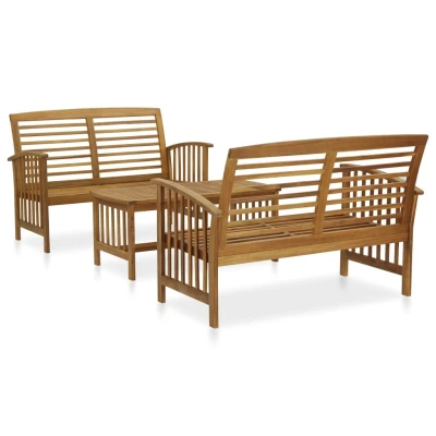 Afbeelding van 3 delige Loungeset massief acaciahout