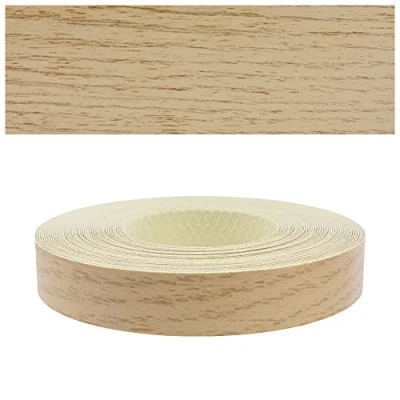 Afbeelding van Mprofi MT® melamine zang met smeltlijm, 22 mm x 10 m, randband voor plank, opstrijkbare rand meubelpanelen, echt eiken, een dikte van 0,5