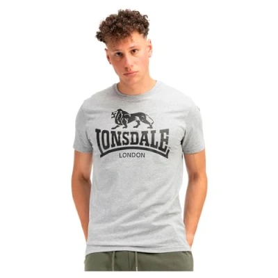 Afbeelding van Lonsdale Loscoe T shirt voor heren, Grijs/Zwart