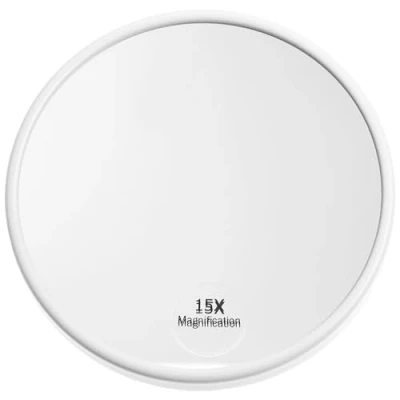 Afbeelding van Fantasia Cosmeticaspiegel met 15x vergroting, rond, diameter 13 cm, zuignap, voor thuis en onderweg, binnendiameter 12 cm