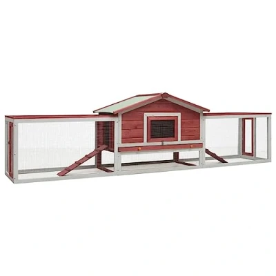 Afbeelding van Konijnenhok 310X70X87 Cm Massief Grenen En Vurenhout