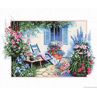 Afbeelding van Borduurpakket LUCA S FLOWER GARDEN AIDA 42 x 28 cm