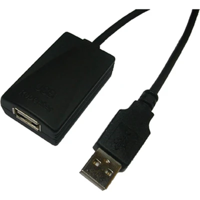 Afbeelding van LogiLink USB 2.0 Repeater, 5 m aktieve verlenging, Zwart