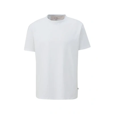 Afbeelding van QS MIT Rundhalsausschnitt Tshirt basic, Heren, Maat: Small, Weiß