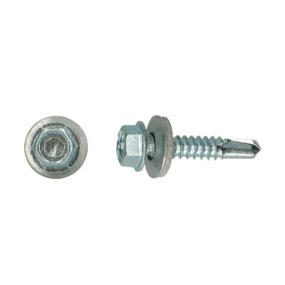 Afbeelding van Galvanisch verzinkte zelfborende schroef met EPDM ring, 4.8x50mm (200 stuks)
