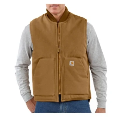 Afbeelding van Carhartt Duck Vest Arctic Quilt Lined Bruin Bodywarmer Heren XXXL