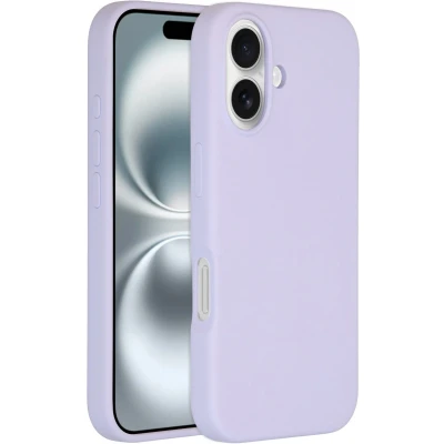 Afbeelding van Accezz Hoesje Geschikt voor iPhone 16 Siliconen Liquid Silicone Backcover MagSafe Paars