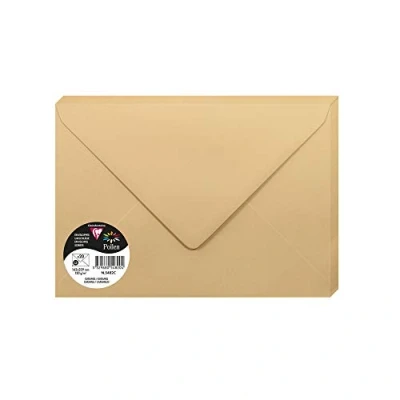 Afbeelding van Clairefontaine 10316C zak met 5 afzonderlijke kaarten formaat 10,5 x 14,8 cm 210 g/m² kleur: wit uitnodigingskaarten voor evenementen en briefwisseling premium papier korrel