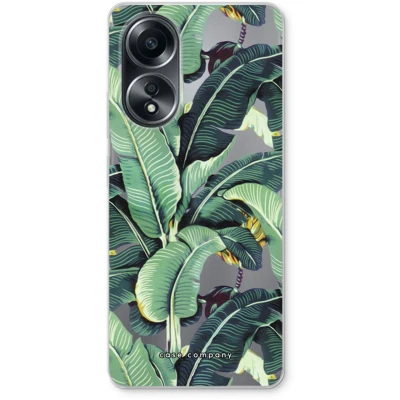 Afbeelding van Case Company® hoesje geschikt voor Oppo A58 4G Bananenbladeren Soft Cover Telefoonhoesje Bescherming aan alle Kanten en Schermrand