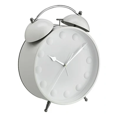 Afbeelding van TFA 60.1022.02 Wekker Analoog Stil uurwerk &quot;Sweep&quot; Alarm Metaal Glas Wit