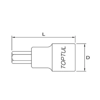 Afbeelding van TOPTUL BCDA1205 Steeksleutelelement 3/8 Zeskant 5 Chroom vanadium staal